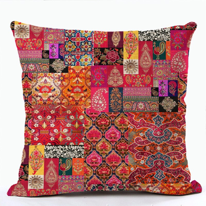 Taie d'oreiller en lin imprimé tapis persan ethnique, géométrique, bohème, décoratif, canapé, décoration d'intérieur, nouveau, chaud, 2022 Industris.fr