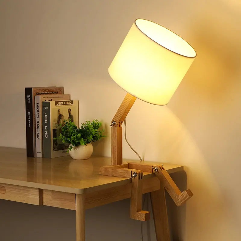 Lampe de table Bruce de style industriel avec 2 ampoules incluses