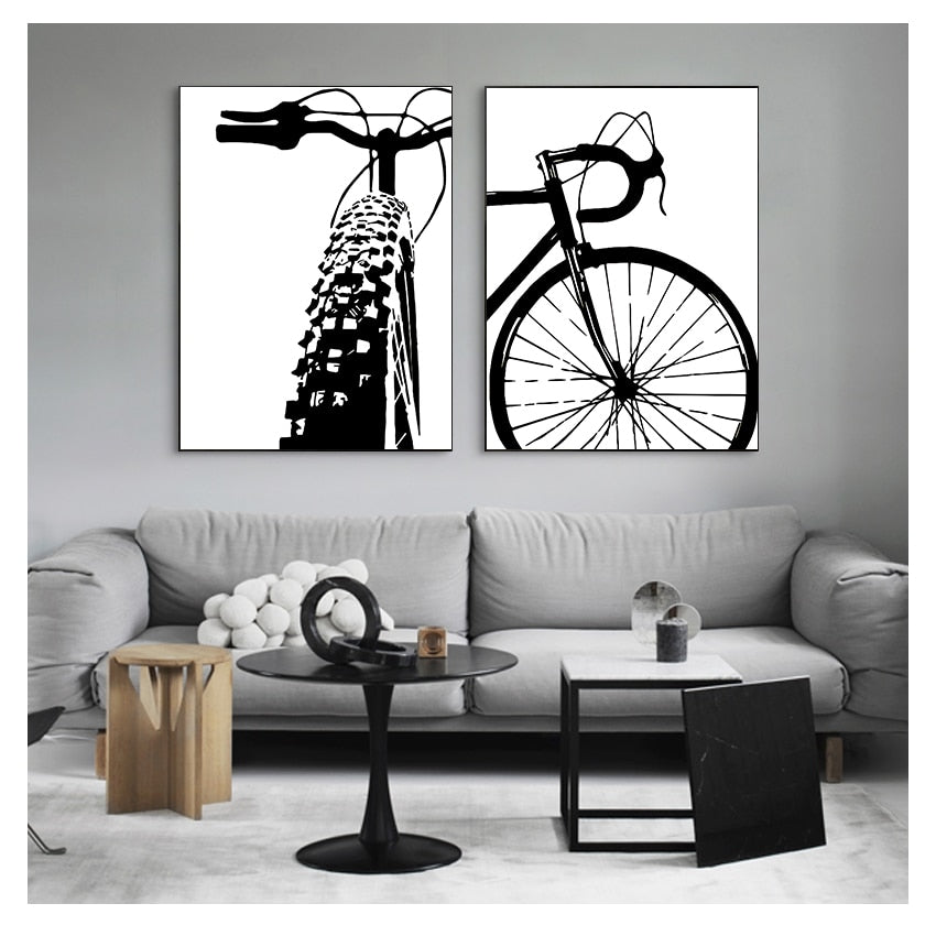 Trois à vélo. Décoration pour enfants décoration de vélo art mural