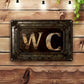 Vintage Style Decorative WC Sign - Iron Metal Wall Hanging Plaque for Bathroom, Home, Bar, Cafe, Garage - Multipurpose Humorous Tin Sign for Garden, Farmhouse, Man Cave, Laundry, Bedroom -