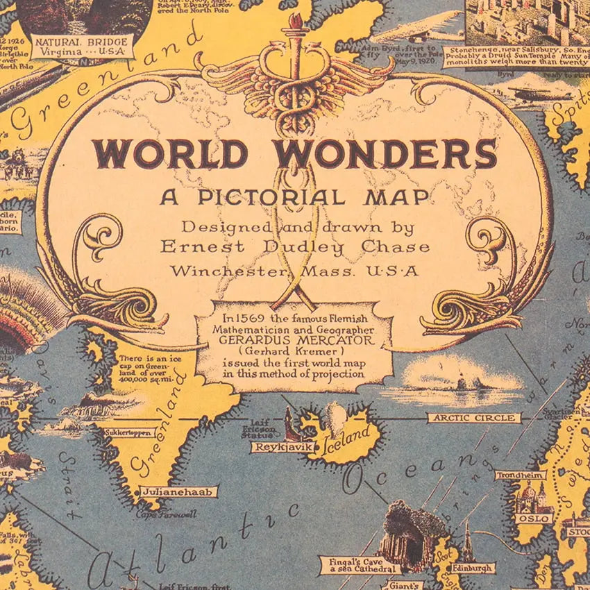 Affiche de la carte du monde en papier kraft vintage Industris.fr