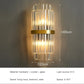 Applique murale LED en cristal doré pour une décoration artistique Industris.fr