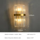 Applique murale LED en cristal doré pour une décoration artistique Industris.fr