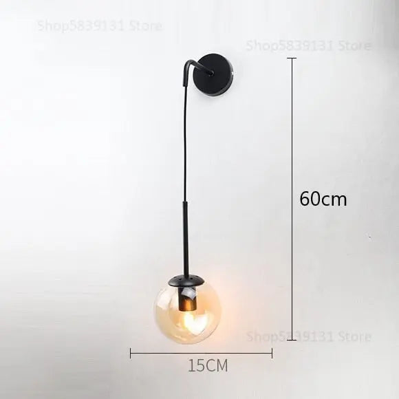 Applique verre nordique boule LED - Luminaire moderne Industris.fr