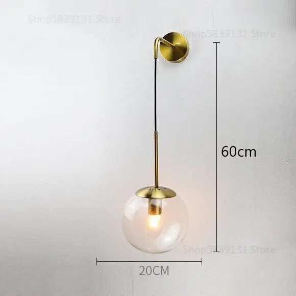 Applique verre nordique boule LED - Luminaire moderne Industris.fr