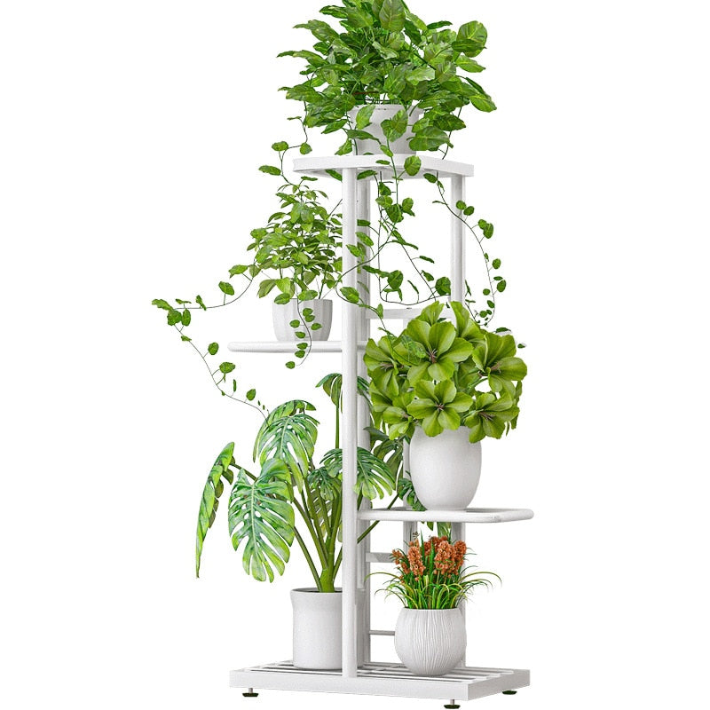 Support de plantes en pot, 4 niveaux, 5 pots de fleurs multiples, étagères, jardinière T1, évaluation du stockage, affichage pour jardin intérieur, balcon Industris.fr