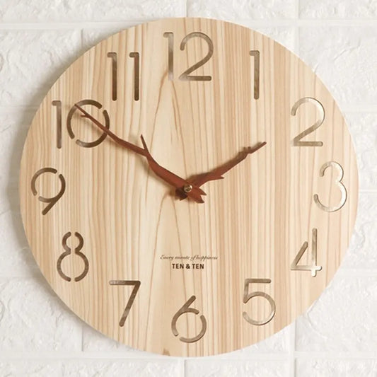 Horloge murale numérique en bois 3D pour une décoration nordique Industris.fr