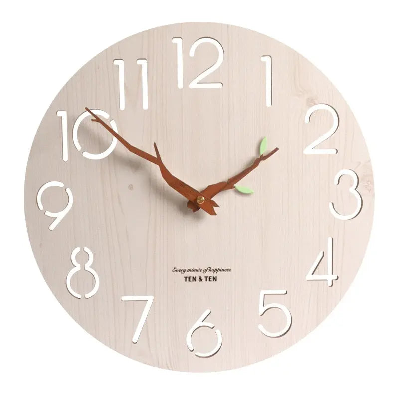 Horloge murale numérique en bois 3D pour une décoration nordique Industris.fr