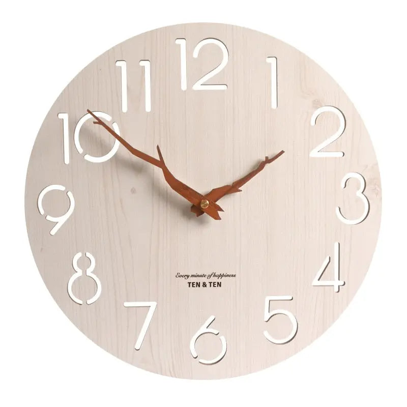 Horloge murale numérique en bois 3D pour une décoration nordique Industris.fr