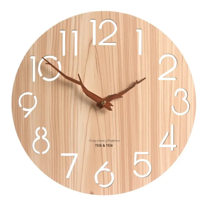 Horloge murale numérique en bois 3D pour une décoration nordique Industris.fr