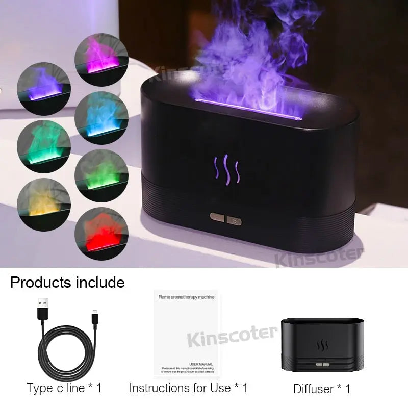 Humidificateur d'air ultrasonique - Lampe à LED pour huiles essentielles Industris.fr