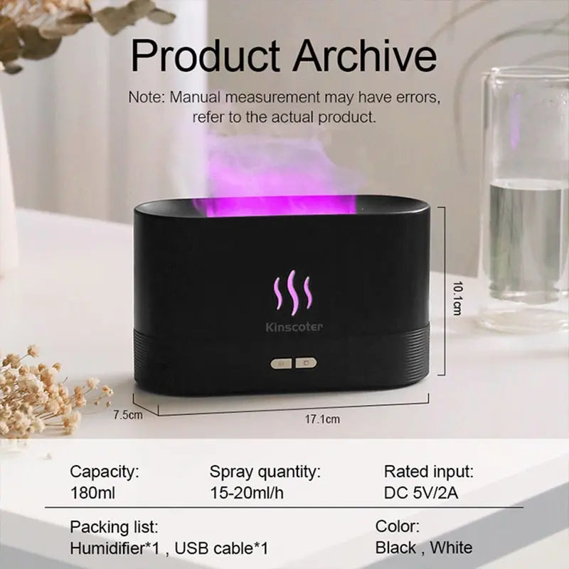 Humidificateur d'air ultrasonique - Lampe à LED pour huiles essentielles Industris.fr