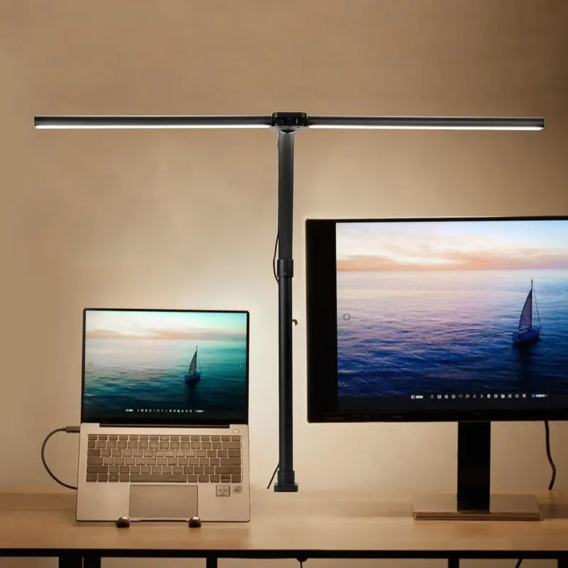 Lampe de bureau LED d'architecte à double tête Industris.fr