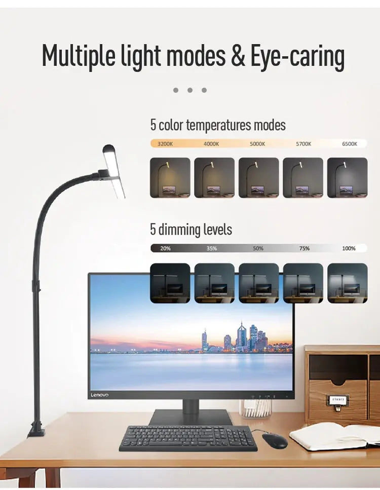 Lampe de bureau LED d'architecte à double tête Industris.fr