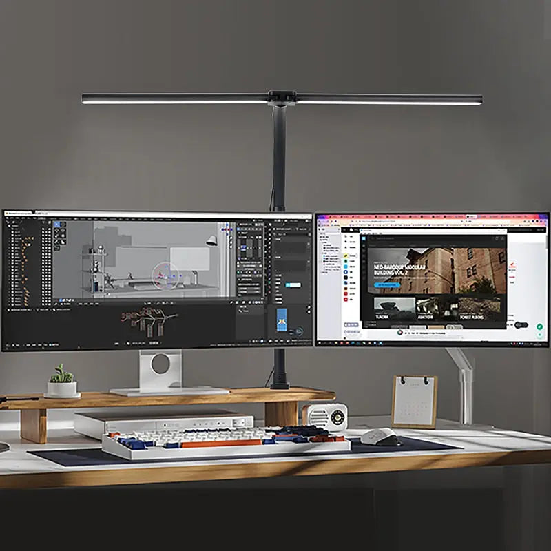 Lampe de bureau LED d'architecte à double tête Industris.fr
