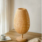 Lampe de table en bambou tissé, style pastoral chinois rétro Industris.fr