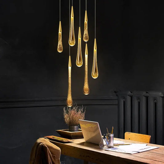 Lampe suspendue LED en cristal I une touche élégante à votre intérieur Industris.fr