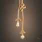 Lampe suspendue en corde de chanvre tissée  au style américain Industris.fr