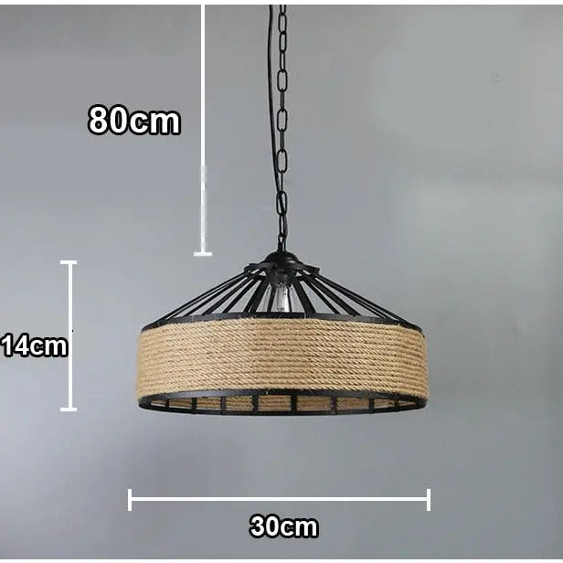 Lampe suspendue en corde de sisal classique d'Espagne Industris.fr