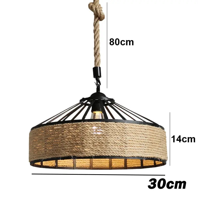 Lampe suspendue en corde de sisal classique d'Espagne Industris.fr