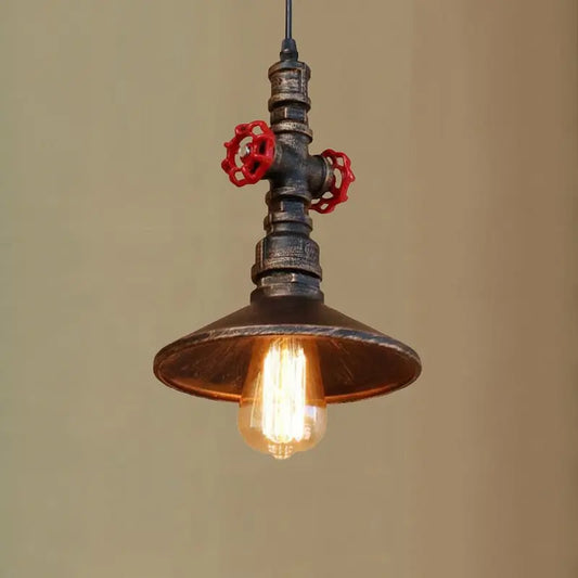 Lampe suspendue en fer style industriel vintage pour décoration intérieure Industris.fr