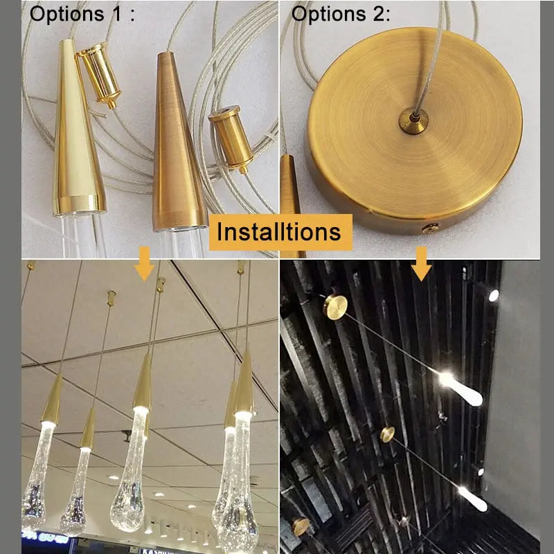 Lampe suspendue en verre cristal personnalisable Industris.fr