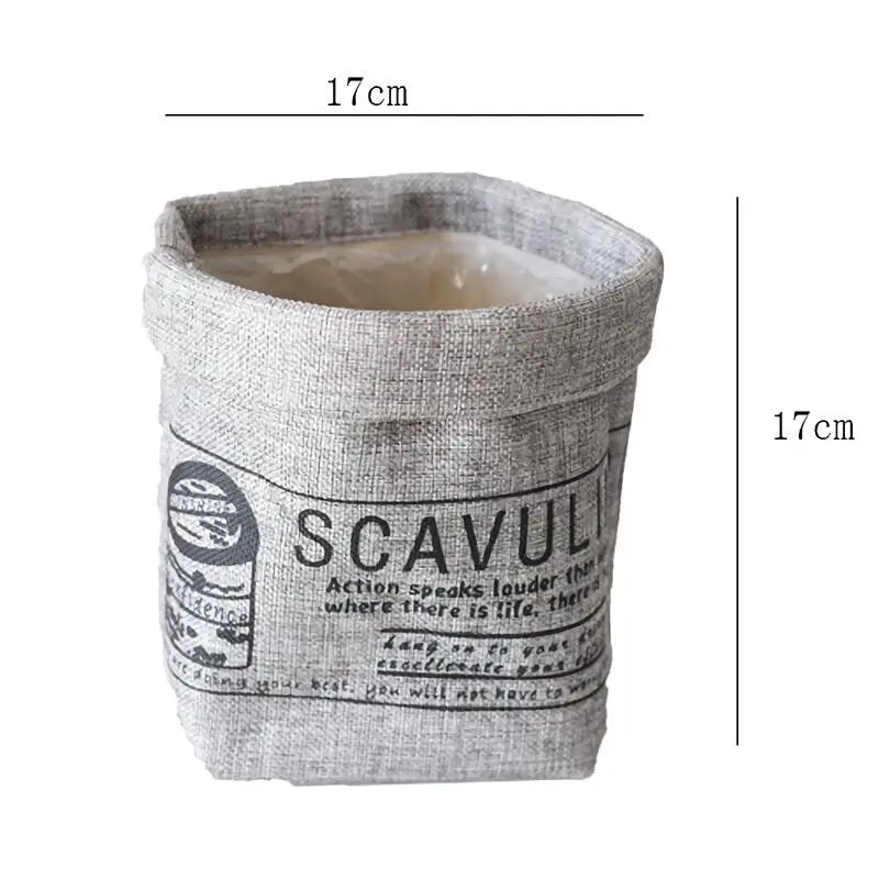 Panier de rangement en tissu avec couvercle pour pot de fleur Industris.fr