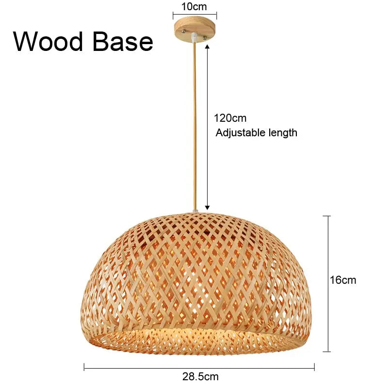 Plafonnier en rotin et bambou, design chinois Industris.fr