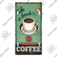 Plaque d'immatriculation de café en étain rétro, décor vintage Industris.fr