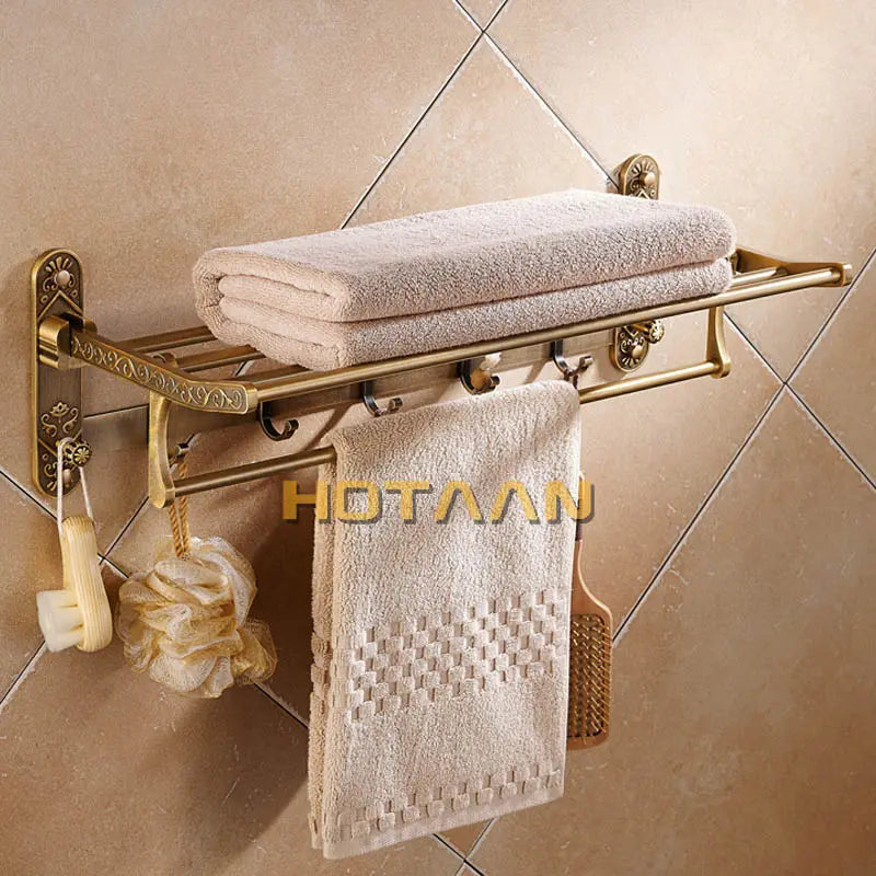 Porte-serviettes en aluminium style antique, en laiton Industris.fr