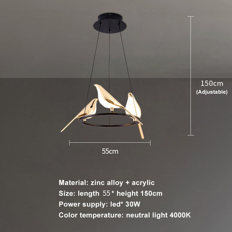 Lampes suspendues nordiques créatives Maghelicopter, lumière de luxe postmoderne, lampe d'étude de personnalité, lustre LED de chevet de chambre à coucher 