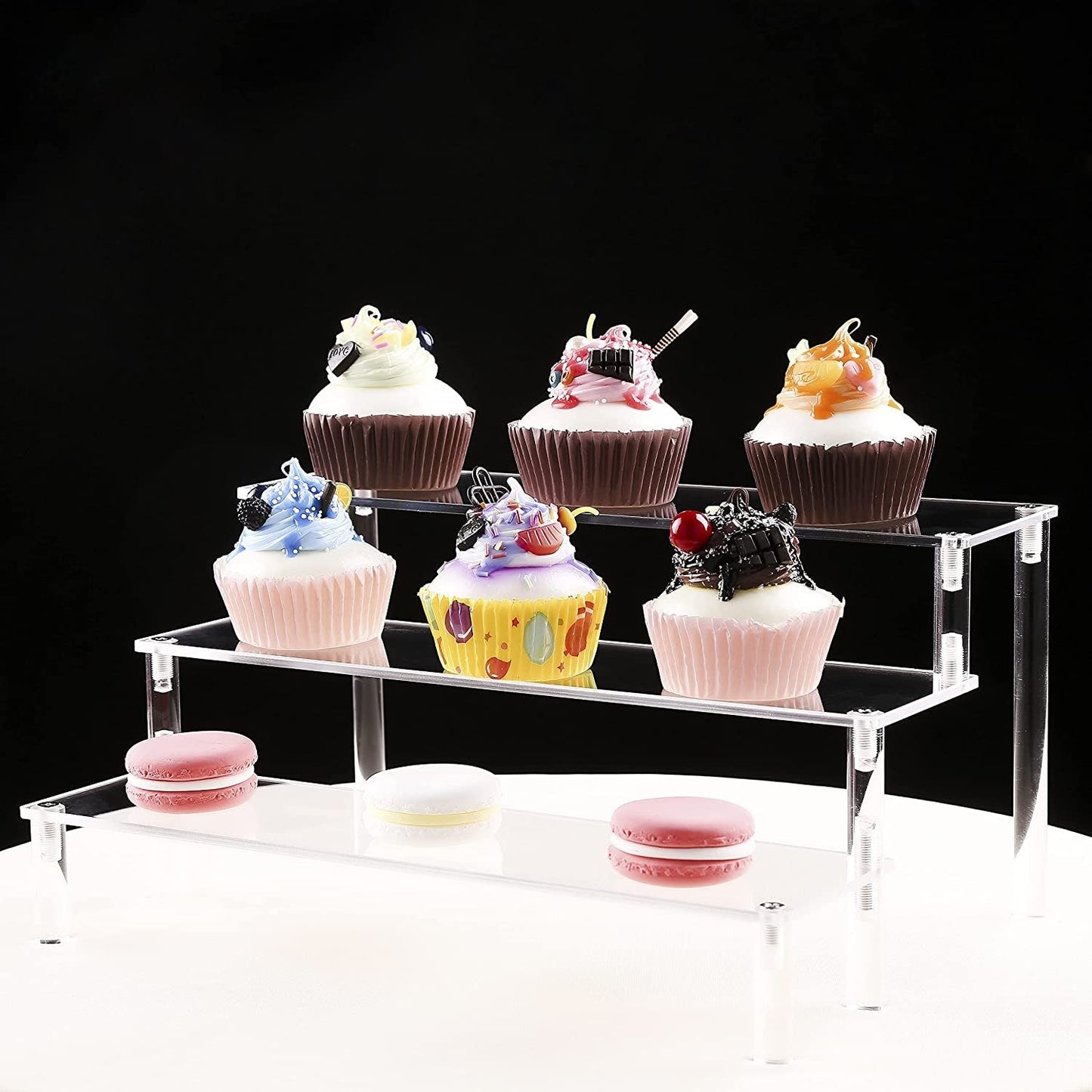 Présentoir acrylique transparent pour figurines d'anime Cupcake étagère organisateur Desserts support bijoux présentoir Risers support parfum support Industris.fr