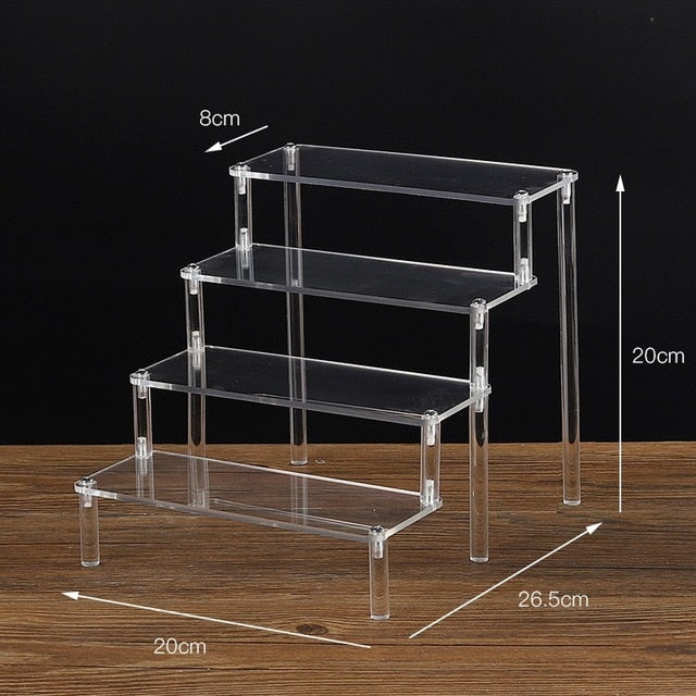 Présentoir en acrylique transparent à 5 niveaux, étagère pour gâteau Chi, décoration de parfum et figurines EvaluAmiibo Funko POP Industris.fr