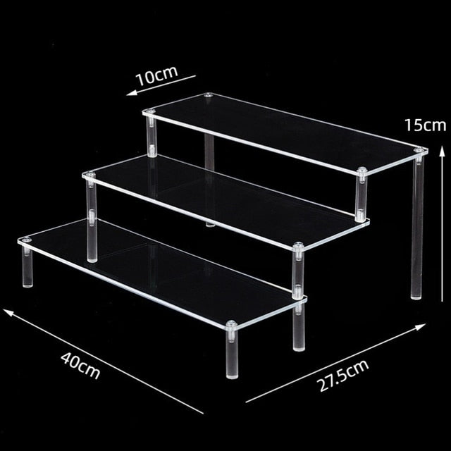 Présentoir en acrylique transparent à 5 niveaux, étagère pour gâteau Chi, décoration de parfum et figurines EvaluAmiibo Funko POP Industris.fr