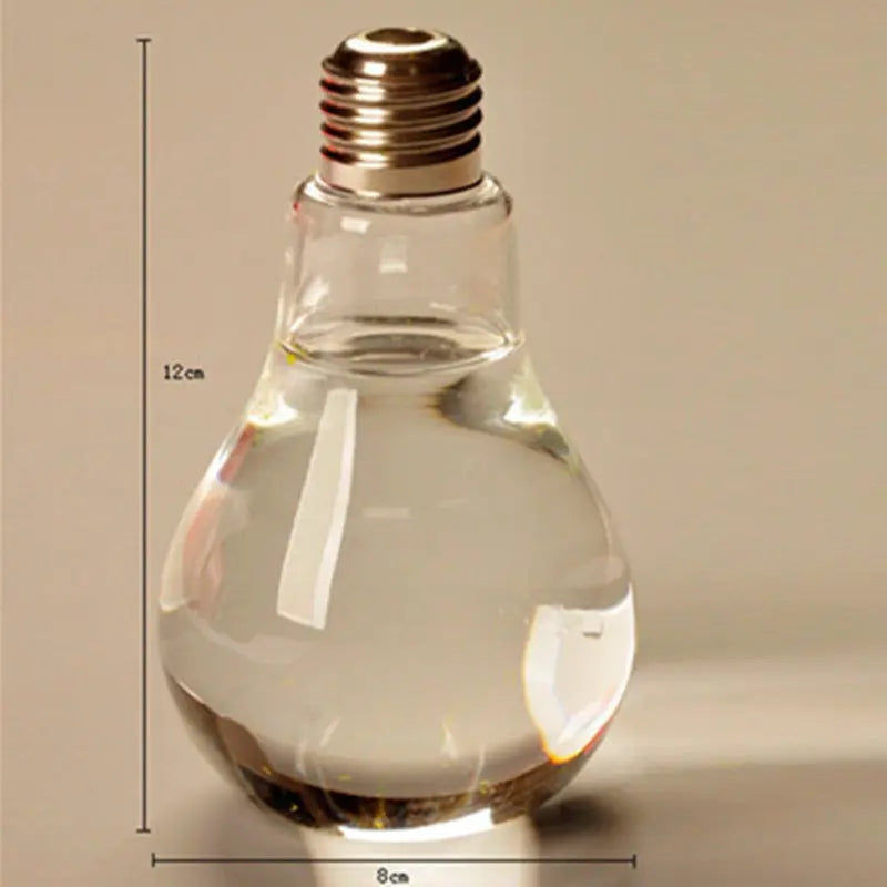 Vase en verre transparent avec ampoule pour décoration industrielle Industris.fr