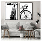 Peinture murale avec motivation, photos d'art, imprimés et affiches de vélo, cadeau pour chambre d'enfants, décoration de maison, toile de cyclisme noire Industris.fr