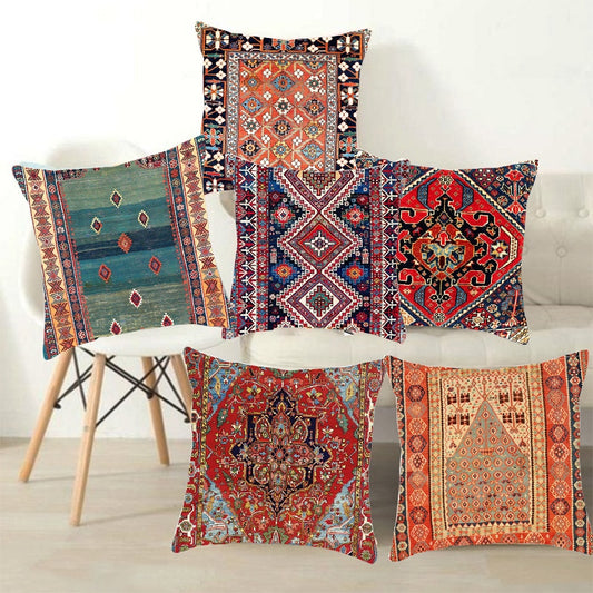 Taie d'oreiller en lin imprimé tapis persan ethnique, géométrique, bohème, décoratif, canapé, décoration d'intérieur, nouveau, chaud, 2022 Industris.fr