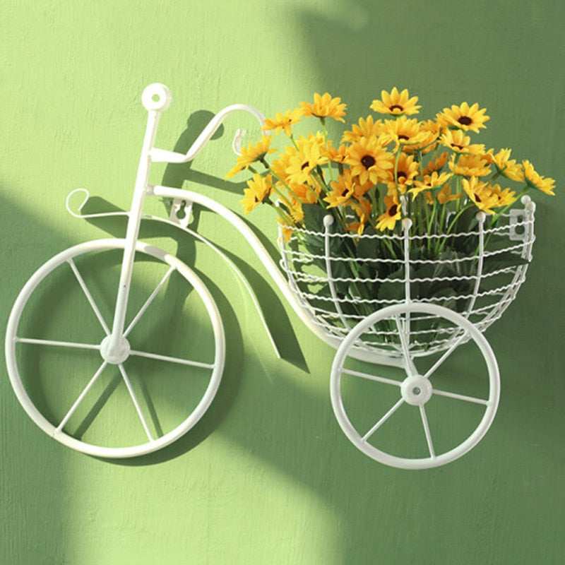 Panier de fleurs de vélo en métal, support mural suspendu Industris.fr
