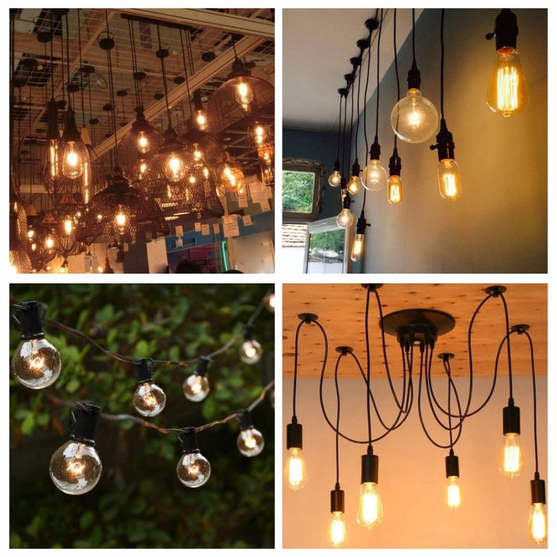 Ampoule rétro Edison, Vintage, incandescente, en spirale, lampe à filaments Industris.fr