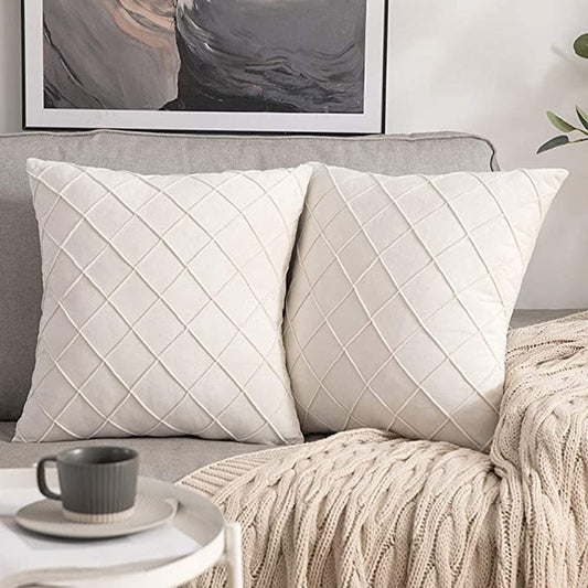Housse de coussin en velours à carreaux, taie d'oreiller décorative de luxe pour canapé, salon, 30x50, 45x45cm Industris.fr